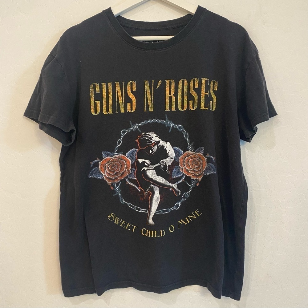 Guns n Roses Sweet Child O Mine Black Graphic T Shirt Size Large
